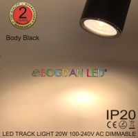 LED BL-Track light, Dimmerble 20W 3000K 220VAC โคมดำแสงวอร์มไวท์ ไฟติดรางไฟแทรกไลท์ สำหรับเคาน์เตอร์สินค้า รุ่นหรี่แสงได้ ยี่ห้อ “BOGDAN LED”