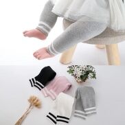 Quần tất Legging len xù dày dặn ấm áp gấu hình kẻ sọc cho bé yêu
