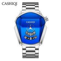 ⌚CASHIQI นาฬิกาข้อมือชายแนวกีฬาแบรนด์หรูเทคโนโลยีหัวรถจักรเทรนด์นาฬิกาควอตซ์ทองนาฬิกาข้อมือกันน้ำ