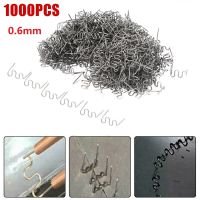 1000Pcs 0.6mm Wave Staples For Car Bumper Bodywork Plastic Stapler Repair Kit 0.6mm Pre-cut Wave Staples Soldering Tools Staplers Punches