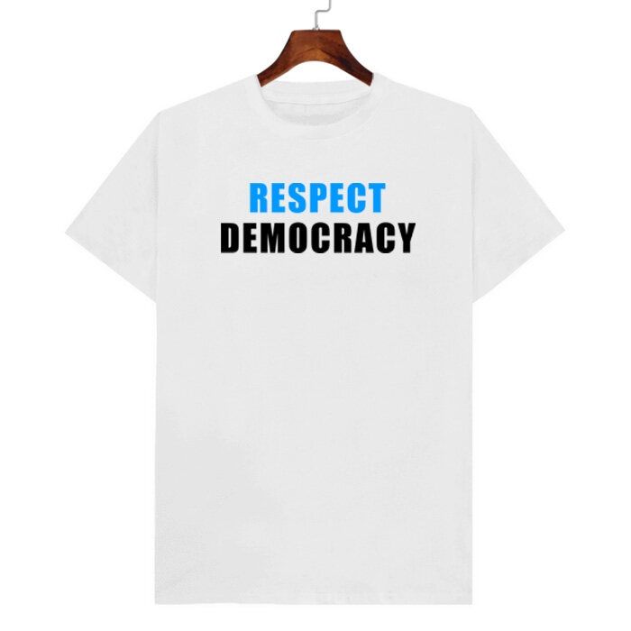 hot-tshirt-เสื้อยืด-respect-democracy-เก็บเงินปลายทาง-ตรงปก-100-พร้อมสำหรับการจัดส่ง