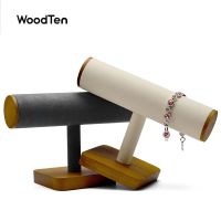 WoodTen ที่ใส่ชั้นวางสร้อยคอนาฬิกาข้อมือทำจากไม้ที่เก็บเครื่องประดับที่ใส่ชั้นวางเครื่องประดับ SM068 T-Bar