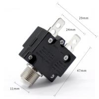 ；‘【- 5Amp Manual Reset Overload Switch Switch 125/250V  50VDC Thermal Circuit Breaker With Bl K Waterproof Cap