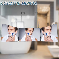 Three-Sided Folding Mirror 360 Degree Self Cut Mirror Height Adjustable escoping Hooks Hairdresser Mirror DIY Haircut Tool