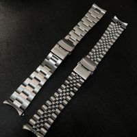 สายนาฬิกาหอยนางรมสแตนเลส316L สำหรับนาฬิกาข้อมือสำหรับผู้ชาย Seiko เครื่องประดับสร้อยข้อมือกาญจนาภิเษกแบบแข็งสายโค้ง18/19/20/21/22/23/24มม.