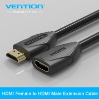 [LUNA electronic accessories] Vention สายต่อ HDMI 1ม. 1.5ม. 2ม. 3ม. 5ม. ตัวขยายตัวผู้ไปยังตัวเมีย1080P 3D 1.4V สำหรับแล็ปท็อป PS3โปรเจคเตอร์โทรทัศน์ HDTV จอภาพ LCD