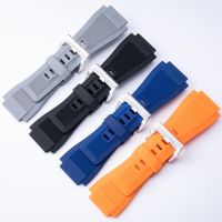 Suitable For 34 x 24mm Soft Rubber Watch Strap Pin Buckle Accessories Substitute Bell Ross BR01/BR03