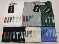 [ขายดีที่สุด] ผู้ชาย/ผู้หญิงผ้าฝ้ายเสื้อยืดหลวมฮาราจูกุ O คอ Trapstar จดหมายพิมพ์ FashionTop ฤดูร้อนแขนสั้น2022