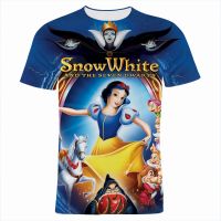 New Disney T-Shirts Snow White and the Seven Dwarfs Cartoon Anime 3D Printed Streetwear Men Women Fashion T Shirt Kids Tees Tops