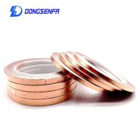 DONGSENFA 20 Meters Single Side Conductive Copper Foil Tape Strip Adhesive EMI Shielding Heat Resist Tape 5mm 6mm 8mm 10mm Adhesives Tape