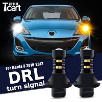 For Mazda 3 (BL) 2009 2010 2011 2012 2013 2PCS Led Drl Daytime Running Light Turn Lights 2IN1 Car Essories