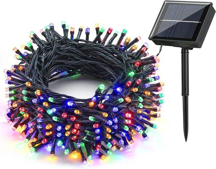 MultiColor String Lights Outdoor 12 Meter 100 LED Solar Powered