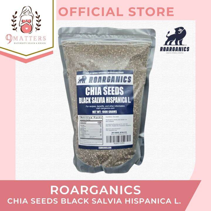 Roarganics Superfood Chia Seeds 1000g Lowers Blood Pressure, Improves