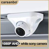 กล้องกระจกมองหลังถอยหลังรถยนต์ Sony AHD HD Night 1080P กล้องวีดีโอพร้อม WDR IMAX307ชิพที่สามารถปรับได้360 ° หมุนกล้องสีขาว