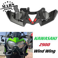 อุปกรณ์เสริมรถจักรยานยนต์ด้านหน้าสปอยเลอร์ Winglet Aerodynamic Wing Kit สปอยเลอร์ Wind Wing Air Backflow Fairing Fit สำหรับ KAWASAKI Z900 Z 900 Z-900 2020 2021 2022