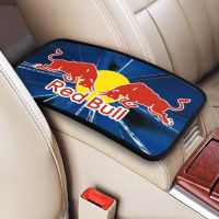 Car Arm Rest Cover Mat Leather Red Double-Bull Animal Center Console Cover Pad Auto Interior Pipe Fittings Accessories