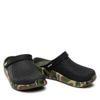 Crocs Literide Printed Camo Clog รองเท้าลำลองสำหรับผู้ใหญ่ ลายทหารเท่ห์ นิ่มเบาสบายสวมใส่ง่าย