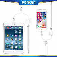 FONKEN 2 In 1 USB สายชาร์จสำหรับดินสอ IOS สาย USB การสร้าง1st สำหรับอุปกรณ์ IOS