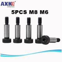 AXK 5PCS M8 M6 Hexagon Screw Shaft 12.9 Grade Alloy Steel Hexagon Socket Head High-Precision Roller Bearings Shoulder Screw Bolt