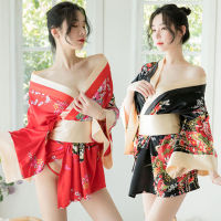 Yu Lianxin Sexy Lingerie Sexy Japanese Style Female Cardigan Kimono Role Play Nightclub Stage Performance Wear Generation Hair