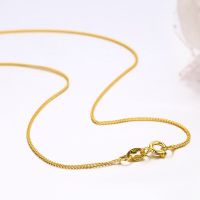 35cm-80cm Thin 925 Sterling Silver W/ Yellow Gold Colour Curb Chain Choker Necklaces Women Girls Jewelry Kolye Collares Collier Fashion Chain Necklace