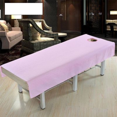 【jw】№  32 algodão toalha de mesa massagem capa cama folha salão beleza spa com furo rosto cor pura zk