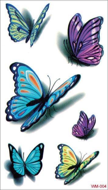 HCM]Hình xăm dán bướm 3D kích thước 6 x 10 cm - miếng dán xăm đẹp ...
