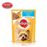 ? { ส่งฟรี } ?  Pedigree Pouch เพดดิกรี เพาซ์ รสไก่และตับย่างบดพร้อมผัก 80g X 12 ซอง  บริการเก็บเงินปลายทาง