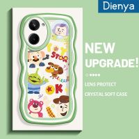 เคส Dienya สำหรับ Realme 10 4G ลายการ์ตูนน่ารักนาซ่าบัซไลท์เยียร์ใหม่ Colour Macaron เวฟ Border กันกระแทกแบบใสนิ่มเคสมือถือกล้องเก๋ไก๋ฝาครอบป้องกันซิลิกาเจล