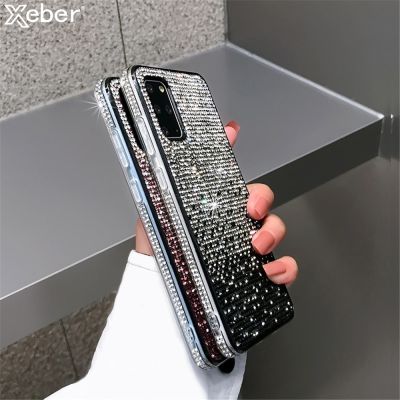 Luxury Gradient Glitter Rhinestone Phone Case For Samsung S21 S20 Note 20 Ultra 10Pro S10 Plus Bling Diamond Soft Silicone Cover