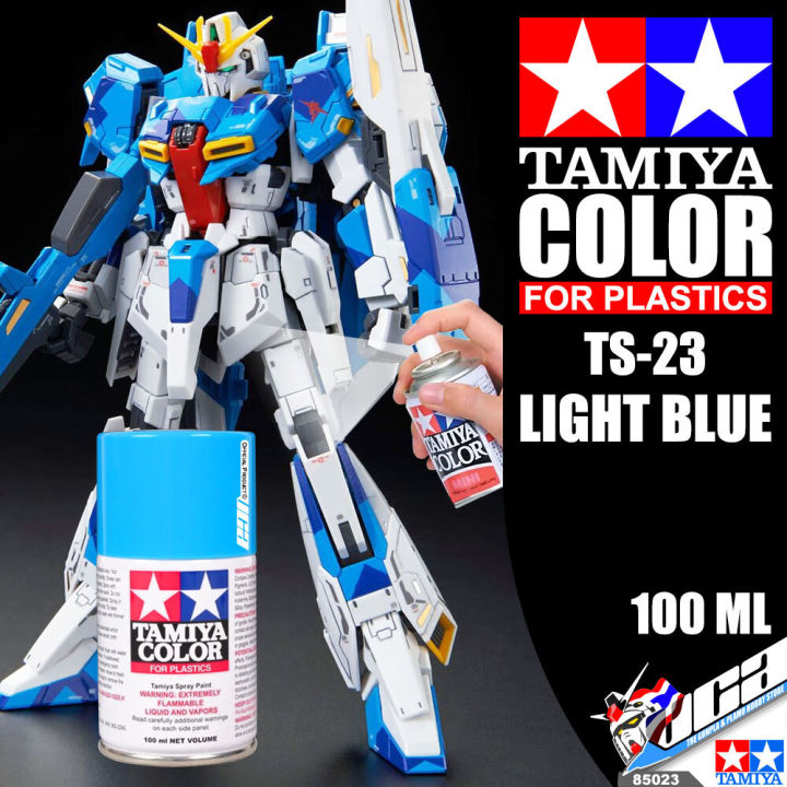 tamiya-85023-ts-23-light-blue-color-spray-paint-can-100ml-for-plastic-model-toy-สีสเปรย์ทามิย่า-พ่นโมเดล-โมเดล-vca-gundam