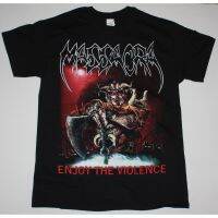 Massacra ENJOY THE VIOLENCE DEATH THRASH METAL LOUDBLAST ใหม่ เสื้อยืด สีดํา P2UF