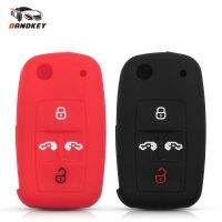 hot【DT】 Dandkey Silicone Car VolksWagan Multivan Sharan Caravelle Flip 4 Buttons