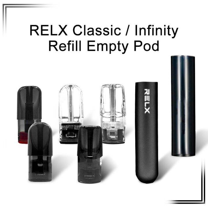 Relx infinity Refillable Empty Pod / relx classic pods Refill Juice