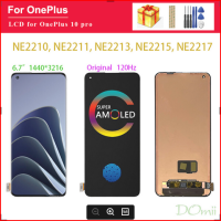 Amoled สำหรับ NE2210 LCD OnePlus 10 Pro ของแท้ใช้สำหรับจอแสดงผล NE2213หน้าจอสัมผัส Digitizer สำหรับ OnePlus 10Pro 1+ อะไหล่ LCD 10 Pro