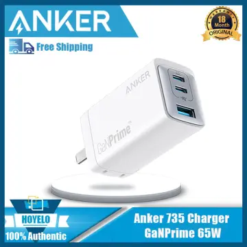 Anker 65W USB-C Charger, GaNPrime, 3 Ports for MacBook Pro/Air, iPad Pro,  Galaxy, iPhone, Pixel, and More 