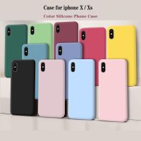For iphone X Xs Fundas Original Case For iphone Xs X S Shockproof TPU Liquid Silicone Protective Phone Back Cover Case