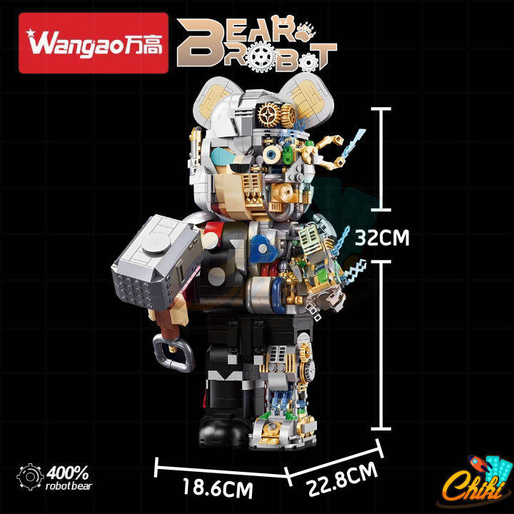 ตัวต่อ-wangao188011-bear-robot-แบบริค-โรบอร์ท-ธอร์-mechanical-robot-ขนาดเท่ากับ-400