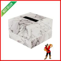 กล่องทิชชู POP UP PVC KAN LEATHER MARBLE สีขาวPVC TISSUE BOX KAN LEATHER MARBLE SQUARE WHITE **บริการเก็บเงินปลายทาง**