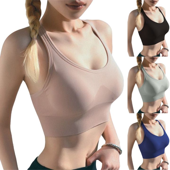 Womens Shockproof Seamless Sports Bra For Running, Training, And