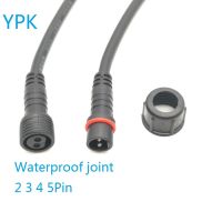 ✘✲♗ 1Set/LOT Black 2 3 4 5 Pin Waterproof Connector Cable Male Plug And Female Plug For LED Light Strips With 40cm Length Cable