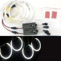 4*131 มม. สีขาวหลอดไฟ CCFL LED Angel Eyes Halo ไฟวงแหวนไฟหน้าสำหรับ BMW E36 E46 E39 E38