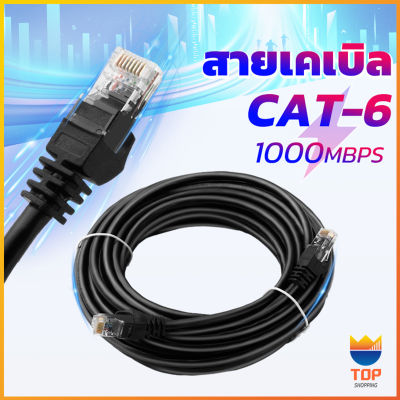 TOP สายเคเบิล สายแลน LAN รองรับความถี่ 1000 Mbps ความยาว 5m-10m Network cable