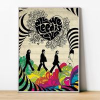 Ert T-The B-Beatles โปสเตอร์สำหรับภาพวาดตกแต่งผนังภาพตกแต่งผ้าใบสำหรับห้องนั่งเล่นบ้านและการตกแต่งสติกเกอร์ตกแต่งผนัง