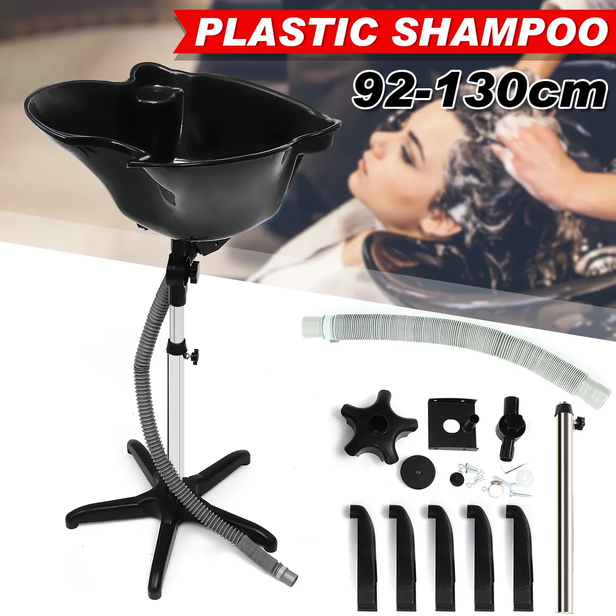 Hair Washing Basin】Adjustable Height 92-130 cm Shampoo Basin Sink Salon  Hair Hairdressing Wash BackWash Mobile Hairdresser Back | Lazada