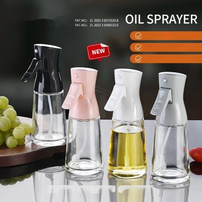 ♕ 180ML BBQ Olive Oil Sprayer Kitchen Dispenser Bottle Glass Sealed Jet Container Vinegar Sauces Fuel Jets