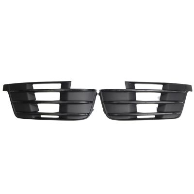 2PCS Front Bumper Fog Light Lamp Air Guide Grille Black Bezel Parts Component for Audi Q7 16-19 4M0807681D 4M0807682D