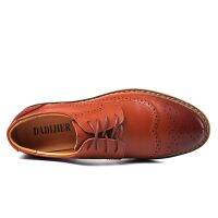 Ready Stock Men S Bullock รองเท้าหนังแท้ Casual Lace-Up Shoes สีน้ำตาล