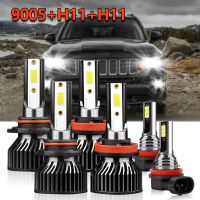 6x 9005 H11 Combo Kit LED Headlight High Low Beam Fog Light Bulb White Lamp For Jeep Compass 2014 2015 2016 2017 2018 2019 2020 Bulbs  LEDs  HIDs