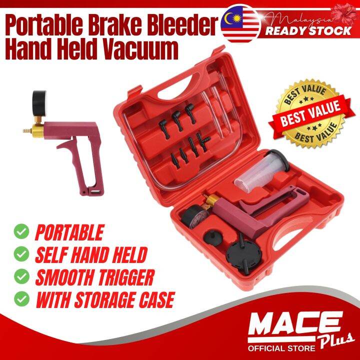 Portable Brake Fluid Bleeder Tool Set Hand Held Vacuum Pump Brake